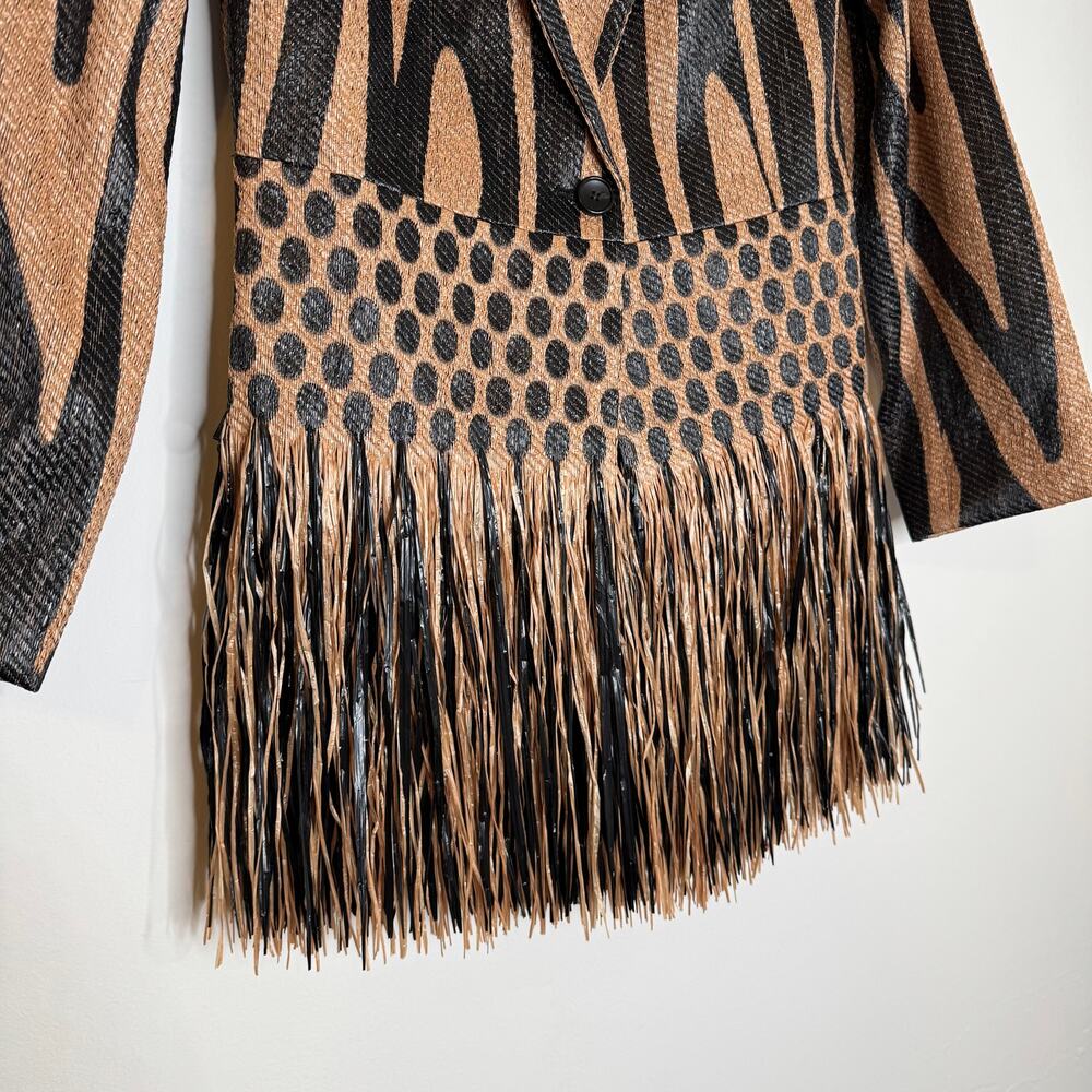 Ulla Johnson Priya Fringe Printed Blazer – Current Season – Medium - Picture 6 of 9